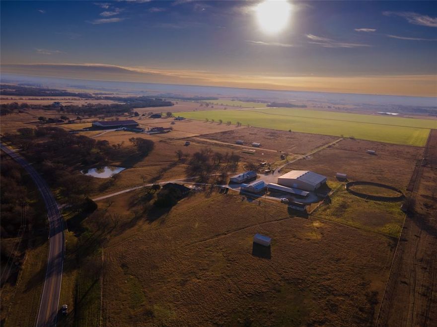 This stunning working Horse Ranch. On the reining side there are 20 horse stalls, 2 wash racks a very nice large tack room with rotating tack room doors. Reining Arena 135x275. Including another 12-horse stall barn with tack area and wash rack. Cutting side with 6 12x24 foaling stalls that can be converted to 20 10x12 horse stall barn includes a tack room and wash rack. A show barn with 9 concrete stalls, wash rack and tack room and office converted into a one apartment studio. Arena has 6 bifold doors viewing area and tack room. The arena is 120x138 with mechanical flag. A 20x40 pool 12 ft deep. A must see it has all your horse ranch working needs.