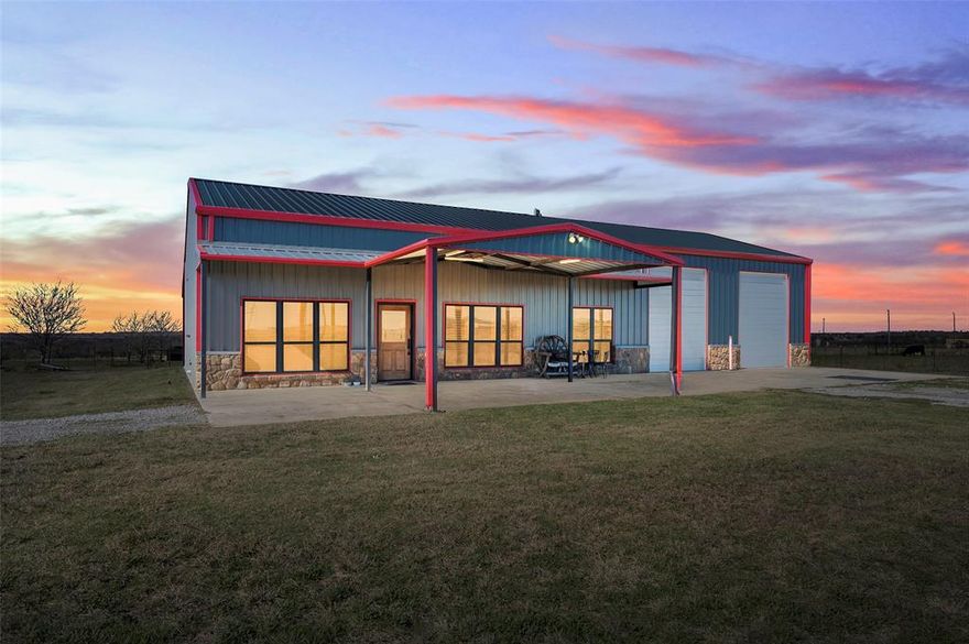A Rare Ponder Property offering true long-term privacy with 24-acres set up for cattle or horses. The Barndominium blends modern rustic charm with wide-open Texas skies and gently rolling terrain perfect for grazing and riding. **Equestrian Features & Acreage Highlights:** -barb wire fenced perimeter for Cattle or Horses - Expansive pastureland ideal for horses, livestock, or future arena, barn, or additional homesites. **Home Features:** - Open-concept living with a huge island featuring Granite Countertops, upgraded finishes, 3 bedrooms, 2 bathrooms, and Massive insulated 2-car garage with electricity ideal for trailers, equipment, or workshop needs. *Bonus Safe room with climate control and room for safes. Gated entry and paved road and a back entry is available off County Road 2601. Located just minutes from Denton, you’ll enjoy the serenity of rural living without sacrificing convenience.