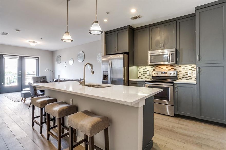 DON'T MISS OUT - SMU Parents- 2 bed, 2 bath condo in the Shelby Residences on SMU Blvd! This unit is located on the 4th floor with a north facing view, boasting an open concept with large windows and plenty of natural light. Kitchen with quartz countertops and SS appliances leads to the breakfast and living rooms. Generous sized bedrooms with large walk in closets. Amenities include rooftop terrace, Dog Run and fitness center. PRIME Dallas location walking distance to SMU, ideal for students or professors. Owner put 3 kids through SMU with this condo- reach out for details!  Tenant in place until May- perfect timing for summer move in. Owner is open to Seller Financing.