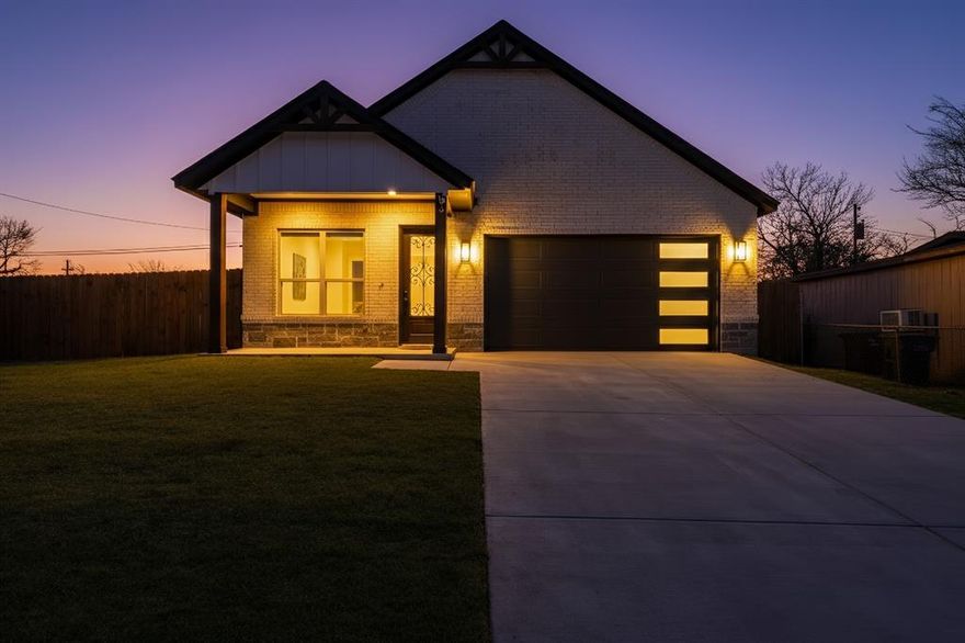 This thoughtfully designed 4-bedroom, 2-bath home combines modern style with everyday functionality. Located on a corner lot with backside access, the home offers an open-concept layout highlighted by vaulted ceilings and spacious living areas.

The kitchen seamlessly connects to the main living space, while the primary bedroom is tucked away in the corner of the home, offering privacy from the secondary bedrooms. Clean, modern finishes throughout complete the design.