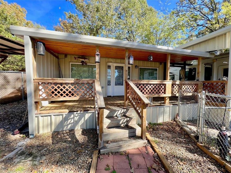 MOTIVATED SELLER! BRING ALL OFFERS! Calling all fisherman! Here's your chance to purchase two waterview lots overlooking the famous Lake Fork Reservoir. These two lots feature a 2008 Jayco Designer Fifth wheel and a newly built tinyhome. The sunroom features a large living area with a full bathroom and laundry room. The large covered front porch is a great spot to sip your coffee and enjoy the view of the lake. These lots are situated in the gated Whiteoak Shores community that boasts a private swimming pool, boat ramp, and fishing pier. The boat ramp is conveniently across the street so you'll be able to get out on the water in a matter of minutes. If you are looking for an affordable low maintenance property to enjoy the lake life than this is the property for you! Call today and let's take a look before it's gone!