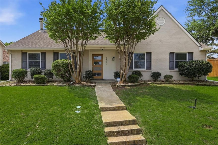 Soft contemporary white and gray tones define this beautifully styled 3 bedroom, 2 bath home. Thoughtfully updated throughout, it showcases new LVP luxury vinyl plank flooring, fresh interior paint, updated fixtures, extended back patio and added patio cover with ceiling fan and 8' privacy fence and more! This home is a curated blend of modern upgrades and personal touches that create a warm yet refined living space. Don't miss this gem!