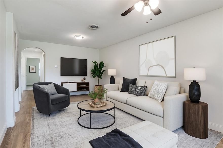 Duplex unit for lease. 
Welcome to 10019 Olmos Drive  — a unique opportunity in the heart of the Casa Linda Lawn neighborhood. This charming full duplex offers a rare house hack opportunity, with one side already occupied, providing an ideal setup for savvy homeowners or investors.
Step into this beautifully remodeled duplex featuring 2 units.. each with 2 bedrooms and 1 full bath. The units boast fresh laminate flooring, new fixtures, and a fresh coat of paint. With 980square feet of living space in each unit, there’s room for everyone to enjoy.
The property also includes a convenient one-car garage and sits on a lush 0.17-acre lot, perfect for outdoor activities or future landscaping dreams. Located just 15 minutes from downtown Dallas and near major highways, this home offers the perfect blend of suburban tranquility and city accessibility. Minutes from Dallas Arboretum and Casa Linda Village.