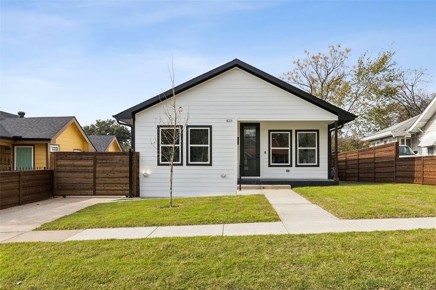 Beautifully reimagined from the studs up, this modern Craftsman blends timeless character with a fully updated, highly functional floorplan. Expanded to offer 4 beds & 3 full baths, the home lives large with all-new flooring, a designer kitchen with quartz counters, gas cooktop, black stainless appliances, lg pantry & a stunning island made for gathering. The spacious primary retreat boasts 9-ft ceilings, walk-in closet & a spa-worthy ensuite with seamless glass shower, dbl vanity & smart mirror. Outdoors, enjoy a freshly sodded yard, new 8-ft board-on-board fence & sleek back patio. Front flatwork has been completely repoured, driveway widened & fitted with an automatic gate. With new plumbing, electrical, roof, HVAC & spray-foam insulation, this home offers peace of mind & energy efficiency.  Every detail was thoughtfully crafted for its next owner.