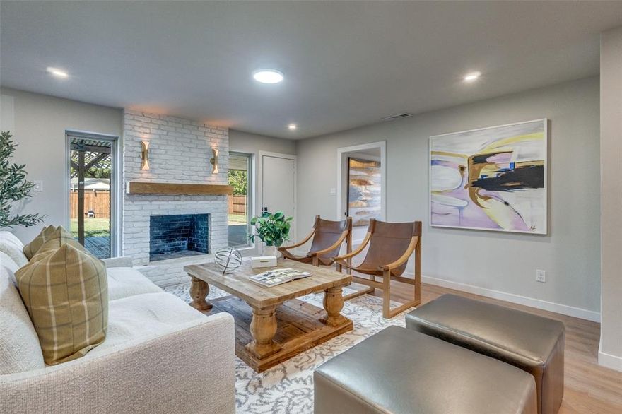 Exquisitely remodeled from the ground up, this stunning 4-bedroom, 3-bathroom home offers approximately  2,500 sq. ft. of refined living space on a spacious corner lot in the highly desired Richardson ISD. Every inch has been thoughtfully reimagined with high-end finishes, brand-new flooring, and all new designer bathrooms that blend style and sophistication.

The chef’s kitchen features new premium stainless steel appliances, sleek cabinetry, and elegant surfaces—perfect for both everyday living and entertaining. Enjoy peace of mind with a fully upgraded irrigation system and the comfort of a turnkey home where everything is brand new.

This exceptional property seamlessly combines modern luxury, comfort, and convenience—truly move-in ready and designed to impress.