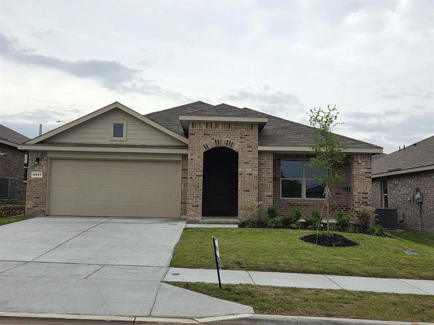 Available for a Quick Move-in! This beautiful new home is located in the new phase at Highlands at Chapel Creek! A fabulous D.R. Horton community in West Fort Worth. The single-story Elgin Floorplan, Elevation C, offers 4 bedrooms, 2 bathrooms, and a 2-car garage with a modern open-concept design that blends spacious living with everyday convenience. The family room, dining area, and contemporary kitchen flow together seamlessly, creating an inviting central space perfect for entertaining. The chef-inspired kitchen includes quartz countertops, 36” upper cabinets with hardware, stainless steel appliances, a gas range, stainless steel sink, center island, and a walk-in pantry for ample storage. The private primary suite features an ensuite bath with dual quartz vanities, a 5-foot oversized shower, and a walk-in closet located directly off the bathroom. Three secondary bedrooms and a full bathroom with a quartz vanity top provide comfortable accommodations for family or guests, with thoughtful separation for added privacy. Luxury vinyl plank flooring enhances all main living areas and wet zones for durability and easy maintenance. Built with energy-efficient construction and equipped with America’s Smart Home Technology, the home also includes a gas tankless water heater for added comfort. Exterior highlights include a landscape package, full sprinkler system with rain sensor, and privacy fencing. Two Community Pools, Cabana and two Playgrounds. Close proximity to DFW Airport, Fort Worth's Nature Center, Refuge, Sundance Square, numerous Shops, Restaurants and more!