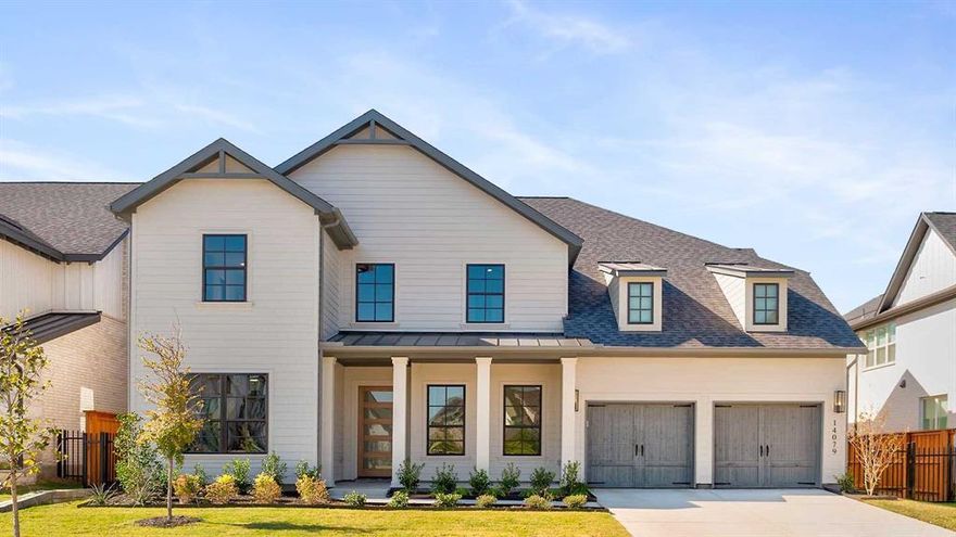 READY FOR MOVE-IN! Two-story entry with 20-foot ceiling. Home office with French doors set at entry. Two-story family room and dining area with a wall of windows. Kitchen has an island with built-in seating space and a spacious walk-in pantry. Primary suite with a wall of windows. Primary bath has a double door entry, dual vanities, a freestanding tub, a separate glass-enclosed shower and two walk-in closets. A guest suite with private bathroom just off the front entry. Second floor hosts a large game room, a media room with an additional storage space, and secondary bedrooms including a guest suite with a full bathroom and walk-in closet. Covered backyard patio. Three-car garage.