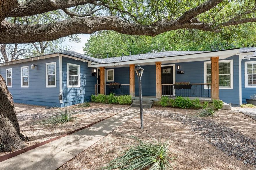 Nestled in the heart of the vibrant Bishop Arts District in Oak Cliff, 110-112 N Adams Ave is a beautifully renovated duplex that perfectly combines charm, modern convenience, and incredible investment potential. This property offers two thoughtfully designed units, one featuring 3 bedrooms, 1 bathrooms and the other with 2 bedrooms and 1 bathroom.  Both offer a very functional open layout that feels both spacious and inviting.
Step inside to discover stylish updates throughout, including sleek quartz countertops, newer cabinetry, and updated appliances in the kitchens. Luxury vinyl plank flooring, upgraded lighting-fixtures and fresh paint throughout. Both units boast private fenced yards and patio spaces, offering a serene retreat for morning coffee or evening gatherings.  This duplex isn’t just a home; it’s an opportunity. Currently operating as a successful short-term rental, it’s a proven income generator with potential for continued profitability. Plus, the property is situated in an area of exciting redevelopment, making it a perfect choice for savvy investors or homeowners looking to plant roots in one of Dallas’s most dynamic neighborhoods.
Don’t miss your chance to own a prime piece of the Bishop Arts lifestyle—whether you’re envisioning a full-time residence, an income property, or both, this duplex delivers on every level.
