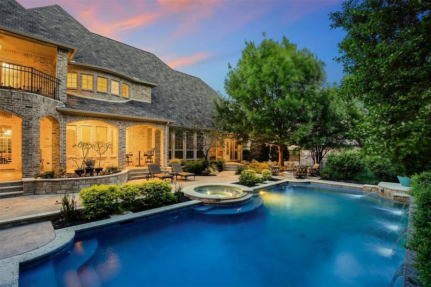 Magnificent home in the gated Glenwyck Farms is spectacular in every way! Choose between the highly acclaimed International Baccalaureate Westlake Academy or award-winning Carroll ISD. The grand foyer sets the tone of the home with a 2-story ceiling, an elegant chandelier, fireplace & lots of natural light. Spacious office downstairs with stone fireplace & hardwood floors! Formal dining rm with marble floors & chandelier. Breathtaking main living rm has 3 expansive windows, a wd-beamed vaulted ceiling & a stone fireplce. Chef's kitchen with high-end stainless appliances, a built-in refrig, & a gas range! Kitchen & all bthroms have rich granite counters! Much desired primary suite downstairs along with another bdrm with ensuite bath. Warm & inviting upstairs has a loft-office space, a media rm, a game rm with 2nd floor balcony overlooking the pool plus 3 bdrms & 3 full baths. Enjoy the outdoors from the amazing resort style backyard with pool! Built with attention to quality & detail.