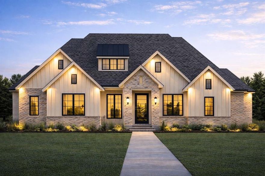 Listing photos include conceptual renderings intended to illustrate the proposed design. Exterior color selections may change and may not reflect the final completed home. Stunning new construction home located on a full acre in a private, gated subdivision in Springtown, Texas. This thoughtfully designed 2,742 sqft residence offers 4+ bedrooms and 3 full bathrooms with an open-concept layout ideal for modern living. The spacious living area features a beautiful fireplace and flows seamlessly into the kitchen and dining spaces, perfect for entertaining. A 3-car garage provides ample storage and functionality. Enjoy the privacy and space of country-style living while still being conveniently located near town.