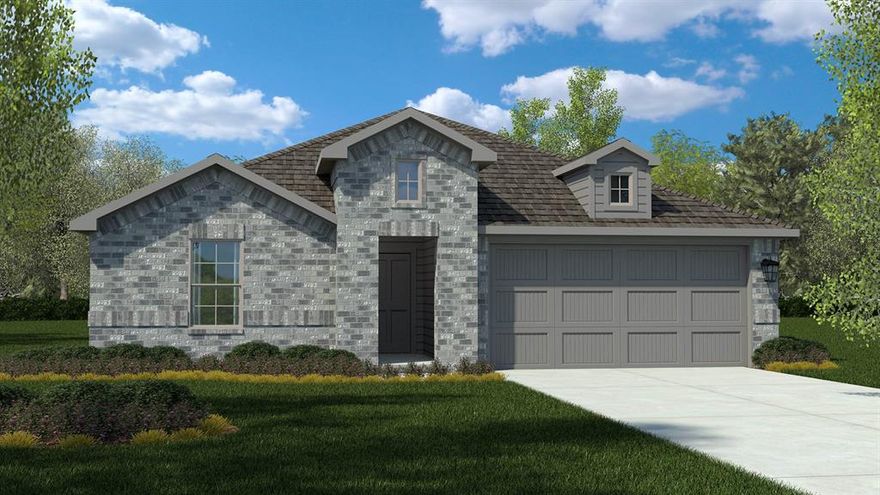 Beautiful new D.R. Horton home in the Highlands at Chapel Creek community located in Fort Worth and White Settlement ISD! The single-story Justin floorplan, Elevation C, with an estimated Summer completion, offers 4 bedrooms, 2 bathrooms, and a 2-car garage with a spacious open-concept layout designed for modern living. The family room, dining area, and contemporary kitchen flow together seamlessly, creating a welcoming central gathering space perfect for everyday life and entertaining. The chef-inspired kitchen features quartz countertops, 36” upper cabinets with hardware, stainless steel appliances, a gas range, stainless steel sink, center island, and a walk-in pantry for convenient storage. The private primary suite includes an en-suite bath with dual quartz vanities, a 5-foot oversized shower, and a walk-in closet located directly off the bathroom. Three secondary bedrooms and a full bathroom with a quartz vanity top provide flexible space for family, guests, or a home office. Luxury vinyl plank flooring is installed throughout all main living areas and wet zones for enhanced durability and easy maintenance. Built with energy-efficient construction and equipped with America’s Smart Home Technology, this home also includes a tank water heater for added convenience. Exterior features include a landscape package, full sprinkler system with rain sensor, and privacy fencing. Residents enjoy community amenities such as a community pool, cabana and playground, with convenient access to DFW Airport, Fort Worth Nature Center, Sundance Square Downtown, shopping, dining, and more.