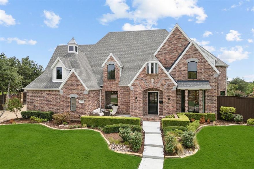 This meticulously remodeled 5 bed, 5.5 bath estate resting on a half-acre corner lot offers the perfect blend of elegance and functionality, with no expense spared in its design. The ideal floor plan is tailored for both grand entertainment and comfortable family living, featuring 2 living areas, media room, executive office and flex spaces. You'll enjoy main level primary and guest bedrooms. Upstairs, 3 generous bedrooms, each with their own bath. Owner's retreat offers true spa bath with fireplace, freestanding tub, walk-in shower, double vanities, custom closet. Gourmet kitchen with professional-grade Zline appliances, 36” fridge, white oak island and vent hood. Abundant windows throughout provide lots of natural light and incredible sweeping views of the expansive backyard oasis, which includes a huge covered patio, saltwater pool, fireplace, pergola and plenty of grassy areas. Additional features: epoxied 3-car garage, 2 sets of LG washer dryers, solid core interior doors and more