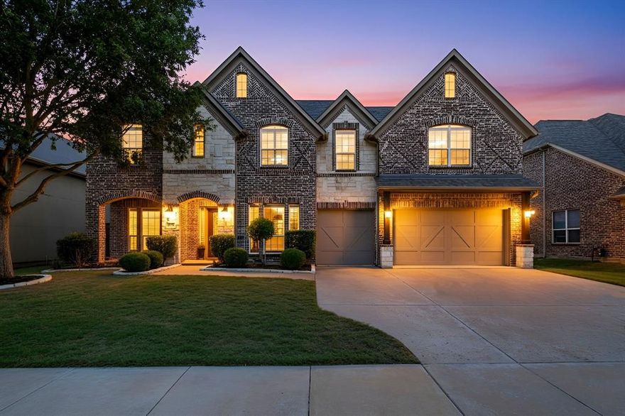 Welcome to your next chapter in the gated community of Richwoods—one of Frisco’s most sought-after neighborhoods known for its resort-style amenities, top-rated schools, and unbeatable location. This beautifully appointed home blends comfort, function, and refined style, offering everything you’d expect from luxury living in Frisco.

Inside, you’ll find hand-scraped hardwood floors, soft neutral tones, and an upgraded kitchen that serves as the true heart of the home. Designed with both style and practicality in mind, it features an expansive island, custom finishes, and seamless flow into the living and dining areas—perfect for hosting gatherings or enjoying quiet evenings in.

In addition to the inviting primary suite, a second bedroom with a full bath is also located on the main level—ideal for guests, family, or multigenerational living. Upstairs, you’ll find spacious secondary bedrooms along with a game room and media room, offering plenty of space for relaxation and connection.

A dedicated office and a versatile flex room provide options for working, exercising, or simply enjoying a space that fits your lifestyle.
Step outside and discover one of the home’s best features—a premium, private backyard with no neighbors directly behind. The full-length covered patio with pavers and a pergola creates the perfect setting for outdoor dining or unwinding at the end of the day. Additional highlights include upgraded carpet, a tankless water heater, and a brand-new roof for added peace of mind.

If you’ve been searching for a move-in-ready home that perfectly combines luxury, practicality, and a community-centered lifestyle—this is it.