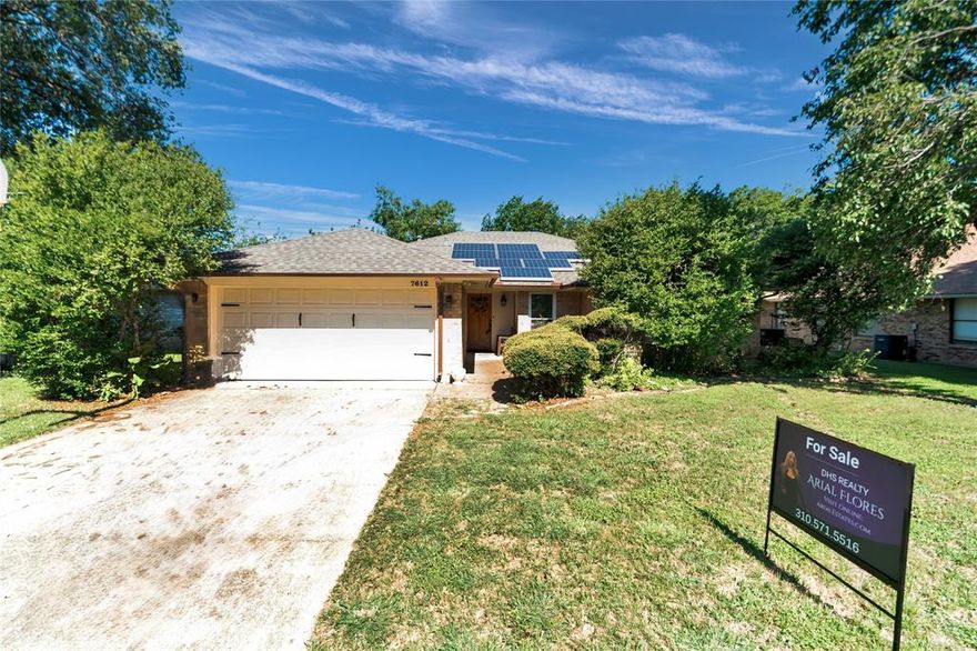 Step into this gorgeous home featuring three spacious bedrooms and two lovely full bathrooms. This home offers an open floor plan for all of your interior design ideas and personal touches. Some of the special features that come with the house include
 - Roof replacement in January 2024
- Solar panels are owned and transferable 
- Upgraded sleek window replacements 
 - Stunning brick fireplace 
- Built in beverage fridge  
- Large two car garage 
- Backyard deck with awning
- Additional storage shed 
- Garden beds
- Driveway basketball goal
- Dining room mounted tv
Your new home for years to come of gatherings nestled in a peaceful and inviting neighborhood is here at 7612 Creekmoor Dr.