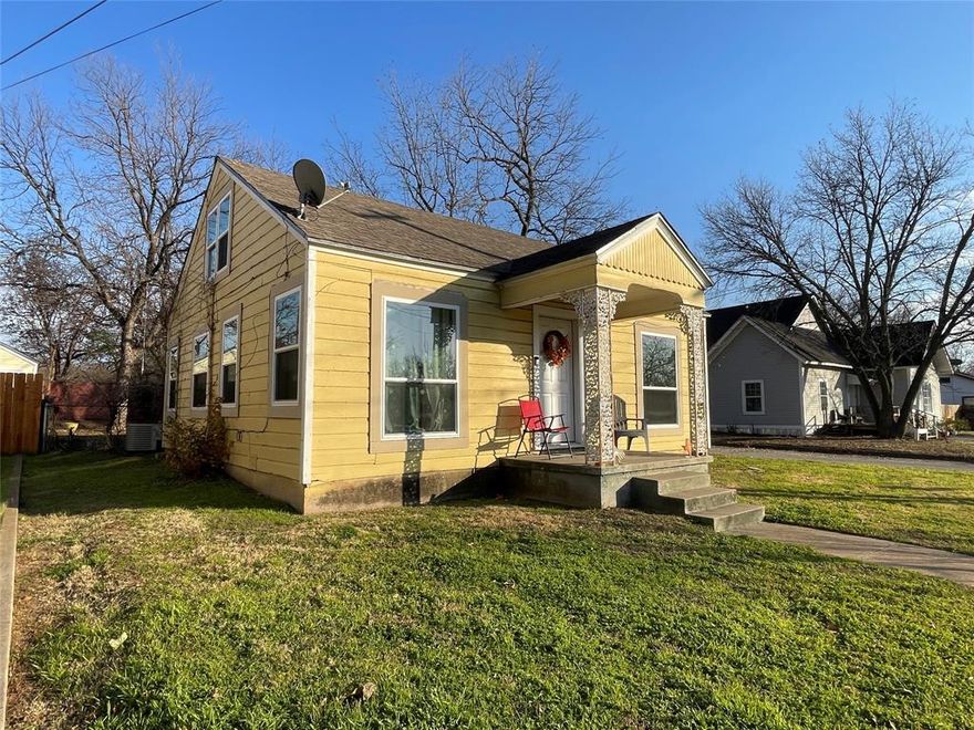 Updated 1940s Mineral Wells Bungalow
This charming bungalow perfectly balances vintage character with extensive modern upgrades. The home has been thoughtfully enhanced throughout, starting with all-new windows and a replaced front door that boost both curb appeal and energy efficiency.
The kitchen shines with new countertops, an added dishwasher, and expanded storage featuring upper cabinets over the stove and refrigerator. Fresh flooring flows seamlessly through the kitchen, laundry room, bathroom, and upstairs bedroom for a cohesive, updated look.
The dedicated laundry room maximizes functionality with new upper cabinets over the washer and dryer, plus a tall corner cabinet for additional storage. Upstairs access has been improved with completely redone stairs, and the upstairs bedroom closet now includes a convenient hanging bar.
Bathroom updates include refreshed plumbing fixtures, improved wall finishing behind the toilet and tub & shower area, and a new window that floods the space with natural light. The front bedroom features a properly rehung closet door for smooth operation.
An excellent opportunity for first-time buyers or investors seeking a move-in-ready home with classic charm and modern conveniences.
