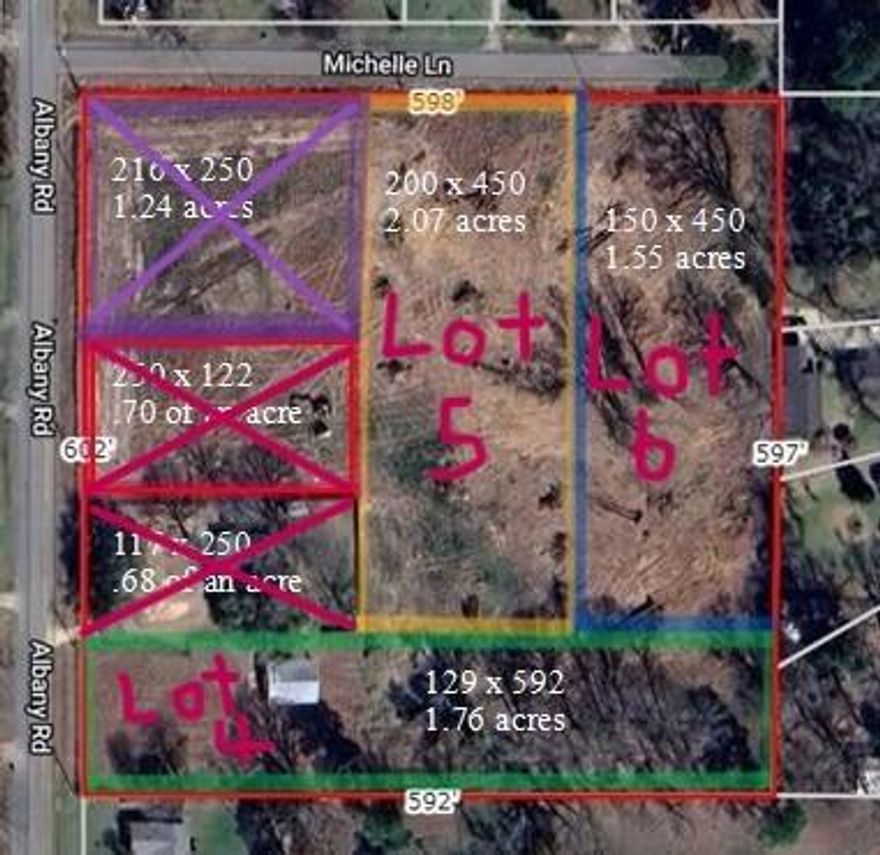 This listing is for 2.1117 acres. It is Lot #5 in yellow in the pics.  Very unique in it's offering. You can do animals, manufactured, mobile or just about anything here.  Yes, you will need to go through the steps with MPC for your home but you still have those options.  Please also see mls for the adjoining properties that are listed as two parcels known as mls#20861951  Lot 4 with 1.76 acres and a shop and mls # Lot 6 for 1.55 acres. Still waiting on Caddo Parish to give us our updated geo or parcel numbers.