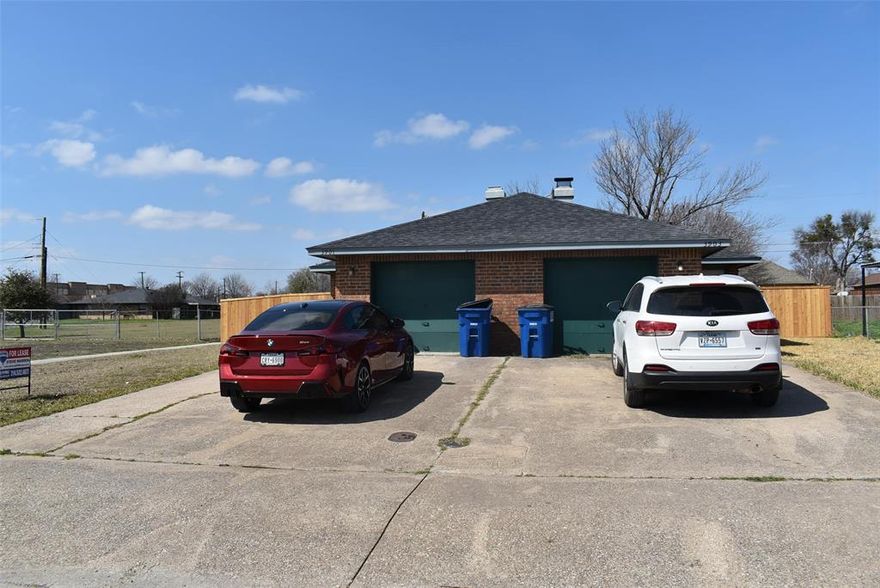 Very nice Duplex - TWO  -2 bedroom 1 bath units. Open floor plan with no carpet thru out.  Family room has Fire place and pass thru bar to kitchen. Full size Washer dryer hook ups.  Homes have a 1 car garage. Large fenced yard and patio. Units lease for $1500. It is located close to FireWheel Town Center offering plenty of shopping and restaurants. Addresses include 3901 and 3903. DO NOT DISTURB TENANTS. Contact listing agent for showing.