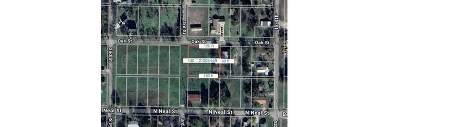 These combined lots on Oak St offer close to half an acre of land, providing ample space for a large home or multiple units. The location is close to Texas A&M University–Commerce, making it a prime spot for student housing or multi-family development.