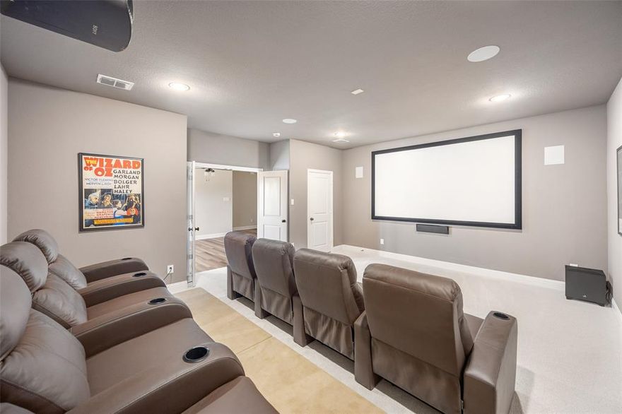 Paradise awaits! This stunning 4-bedroom, 3.5-bath home features a sparkling private pool, an in-home movie theater, and brand-new flooring throughout for Sale & for Rent whoever comes first. The backyard oasis alone is worth $175K in today’s market — and you get it all in a turnkey home with a recent, spotless inspection.

Inside, enjoy an open-concept layout filled with natural light, a dedicated study perfect for remote work, and modern upgrades throughout. The custom home theater comes fully equipped with $55K in premium equipment, including in-wall speakers, dual subwoofers, Apple TV, and eight leather recliners — ready for entertainment from day one. Stay connected and secure with a fully integrated ADT security system and lightning-fast AT&T fiber internet.

The primary suite boasts dual vanities, a soaking tub, and a walk-in shower. Nestled in a quiet neighborhood with a huge green belt out front and walking access to a 10+ mile trail, this home feels like your own private castle. Outdoors, relax or entertain on the covered patio beside the pool. Plus, enjoy easy access to top shopping, including H-E-B, Walmart, Sprouts, and more.

With luxury features, a family-friendly location, and unmatched value, this home is truly move-in ready.