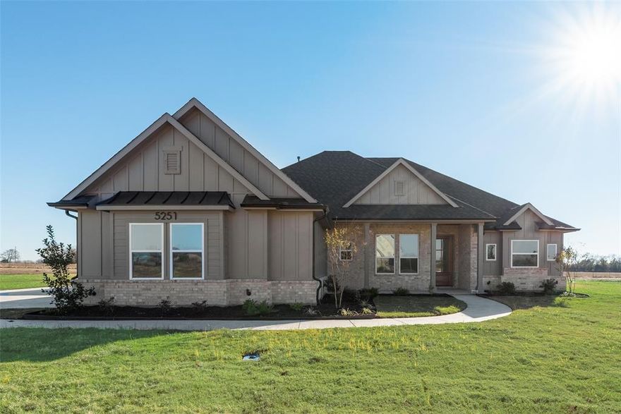 Crescent Builders are redefining luxury in this amazing home!  This home sits on a great 1 acre lot in the sought after Caddo Mills ISD!  This home has everything you could ask for!  Walking up to the home you see the fully landscaped and sodded front yard!  Once inside you see wood look floors, quartz countertops and stainless steel appliances including double ovens. that are just a few of the luxury features! Sunset Landing is a boutique community that features only acre lot homesites and has the nice wide open country feel you are looking for, but with the convience of being close to schools and located only 20 minutes outside of Rockwall!  The Napa floor plan has just over 2700 square feet with split bedrooms all on one level! Kitchen has curved island and awesome transitional kitchen cabinets. Home features great flex room that can be an office or 2nd living area. Features oversized 3 car garage and is 23 feet deep, to fit even the longest SUVs and trucks! Home has amazing fireplace that runs from the floor to the ceiling and extended back patio. Home has too many high end features to list! Property is ready for you to make it your home!  Come and see it today!