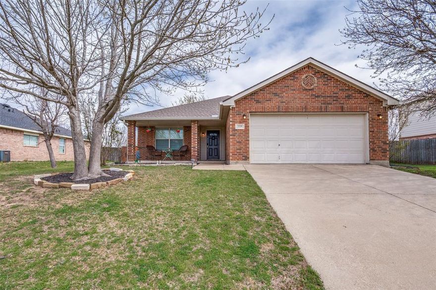 Updated and move-in ready! This 3-bedroom, 2-bath home features an open-concept layout, beautiful flooring throughout, and a private split-bedroom design. Recent improvements include LeafFilter gutters(installed within the last year), plus a new roof and hot water heater. (2023). Refrigerator may convey. Enjoy a spacious backyard with an 8-ft privacy fence and storage shed. Ideally located within walking distance to the Sports Complex and Hooky Entertainment, with quick access to Highway 287 and just minutes from dining, schools, and shopping.