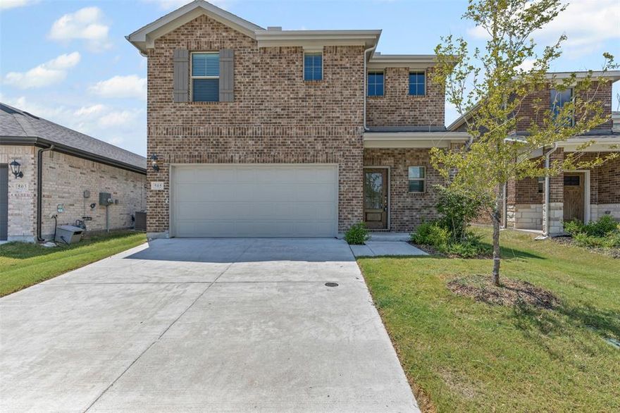 FREE RENT! Ask for details. Welcome to your dream home! This Stunning 4 bedroom, 2.5 bathroom home is designed with modern living in mind. Large living areas with tons of natural light! The kitchen is a Chef's dream, featuring white cabinets, white-toned quartz countertops, island and beige tone LVP flooring.  The main floor primary suite is a haven, with a great en-suite boasting dual sinks and a spacious walk-in closet. upstairs features a huge second living area and three secondary bedrooms and full bath. This home is nestled in a community brimming with amenities. Whether you are looking to cool off in the resort-style pool, engage in a friendly game of basketball, or let the little ones have fun at the playground, there's something for everyone. Conveniently located with quick access to US 380, this home offers the advantage of a short commute to downtown McKinney, Frisco, or Richardson. Enjoy the best of both worlds with a peaceful suburban lifestyle and easy access to shopping and entertainment.