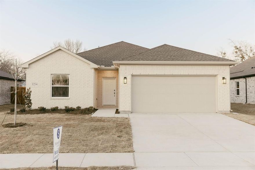 NEW HOME MODERN LIVING– Seller Financing Available!
Fall in love with this brand-new 3-bedroom, 2-bath home featuring 1,316 sq. ft. of modern style and everyday comfort. The open-concept design creates a warm, inviting flow from the spacious living area to a beautifully finished kitchen—perfect for family gatherings or relaxed evenings at home.

Enjoy designer touches throughout, buff mortar brick detail, and elegant coach lights that elevate the home’s curb appeal. The private primary suite offers a tranquil retreat with an obscure window for natural light and a ceiling fan with light kit for year-round comfort.

Located in Anderson Crossing, this home delivers quality craftsmanship, a functional layout, and incredible value—all with the flexibility of seller financing to make ownership easier than ever.

Don’t wait—new homes like this one don’t last long! Schedule your tour today and see why so many are choosing to call Anderson Crossing home.