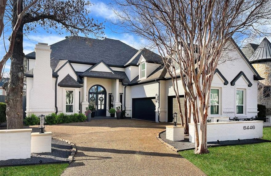 Luxurious Preston Hollow home with stunning contemporary finish out and all new kitchen appliances and wine cellar.  5 minutes walking distance to the prestigious St. Mark's School of Texas, Central Market and nearby restaurants.  Spacious downstairs primary with a lavish master bath. Big master closet. High-ceiling living with bar. Four additional ensuite bedrooms (one downstairs, three upstairs).  Study room, game room, and a huge loft upstairs with lots of storage spaces, 3-car garage, covered patio and a pristine pool.  Two staircases.  Master AC June 2022, upstairs AC June 2023. Don't miss this gem!