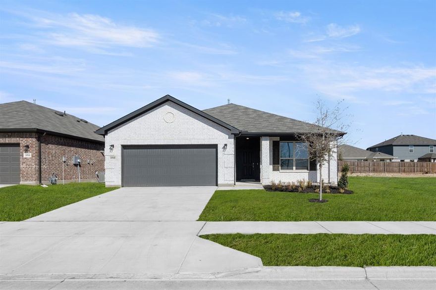 MLS# 21103294 - Built by HistoryMaker Homes - Ready Now! ~ This single-story home offers the perfect combination of comfort, style, and functionality in a thoughtfully designed layout. Featuring 3 bedrooms and 2 bathrooms, it boasts an open-concept design that seamlessly connects the kitchen, dining, and living areas, creating a bright and inviting space ideal for both everyday living and entertaining. The spacious primary suite provides a private retreat with a generous walk-in closet, offering plenty of storage and organization potential. Two additional bedrooms and a full bath ensure comfort and convenience for family, guests, or a home office. Step outside and make the most of your backyard with the option to add a covered patio perfect for morning coffee, weekend barbecues, or simply relaxing outdoors. With its smart use of space, timeless design, and modern features, this home adapts to your lifestyle while providing all the comfort you deserve.