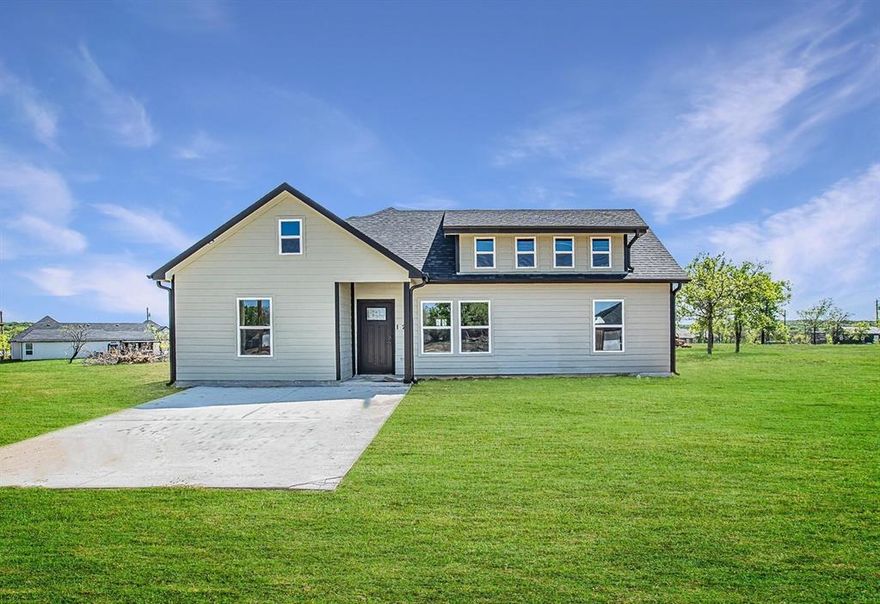 This stunning 4-bedroom, 2-bath home features an open-concept floor plan designed for modern living. Enjoy recessed lighting throughout, stylish ceiling fans, and luxury vinyl flooring in the main areas, with plush carpeting in the bedrooms for added comfort. The beautiful kitchen offers ample storage, a large pantry, new appliances—including a dishwasher, range, and vented hood—plus striking countertops and a decorative backsplash that make a statement. Each bedroom provides a spacious retreat, while the primary suite impresses with an en-suite bath and walk-in closet. The primary bath showcases eye-catching black granite tile in the shower, adding a touch of sophistication. FHA, VA, USDA, and Conventional financing welcome! All information is deemed reliable; however, buyers and buyers’ agents are responsible for verifying all details, including but not limited to lot dimensions, easements, school district, and subdivision restrictions.