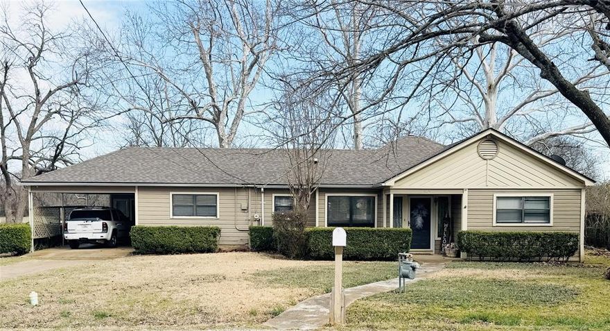 3 bedroom 2 bath home with pretty curb appeal situated on a spacious .42- acre lot in the heart of Bells, TX and its highly desired school district.   A few updates in 2020 include granite counters, tiled back splash, stainless steel appliances, water heater and original hardwood floors refinished.  Sunroom. Park like backyard with 20x25 shop and storage.  This home is offered As-IS and does require some TLC.  Here is your chance to own a property that offers space, style and potential.