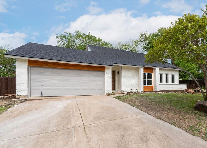 Just in time for Summer! This beautifully renovated home is ready for its new owners. Nestled in a quiet cul de sac in an established neighborhood, this home boasts all new cosmetic updates throughout. Enjoy new interior and exterior paint, flooring, cabinetry, countertops, and light fixtures.  Rest easy knowing you have a new roof, new sewer and water lines, and a new water heater. The foundation has been repaired with a transferable warranty. Location, location, location - situated in between I-35 and DNT, makes freeway access a breeze. Schedule your showing today!