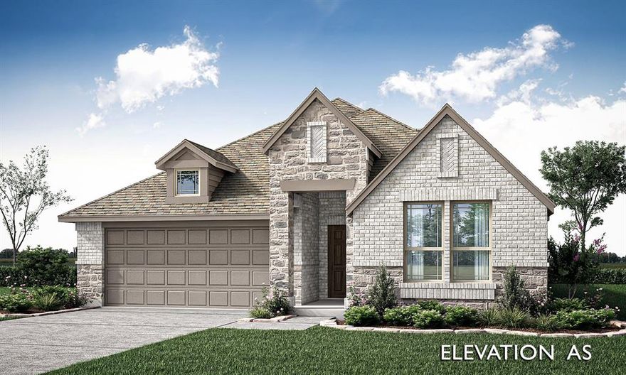 NEW! NEVER LIVED IN. Step into timeless design and everyday functionality with Bloomfield’s Jasmine, a beautifully crafted 1-story home offering 4 spacious bedrooms, and 3 full baths. From the moment you arrive, the home’s exterior with its stonework and brick detailing makes a bold first impression, leading into a dramatic Entry that sets the tone for the thoughtfully designed interior. The heart of the home is the deluxe kitchen, showcasing white cabinetry, quartz countertops, stainless steel appliances, and an oversized island perfect for cooking, gathering, and entertaining. The kitchen flows seamlessly into the family room, where a stunning floor-to-ceiling stone fireplace becomes the focal point of the space. The Primary Suite is a quiet retreat tucked at the back of the home, offering a spacious bedroom with a window seat, a large walk-in closet, and a luxurious bath with a garden tub, walk-in shower, and large body tile for a modern finish. Three other bedrooms and 2 baths are located at the front of the home. The laundry room is spacious with a built-in mud bench for extra storage. Along with washer and dryer hook ups. With a 2.5-car garage offering extra storage or hobby space, a tankless water heater, 8’ upgraded front door, and placement on a quiet interior lot, this Jasmine delivers the upgrades, layout, and curb appeal today’s homeowners are looking for. Come visit Bloomfield Homes at Maplewood today!