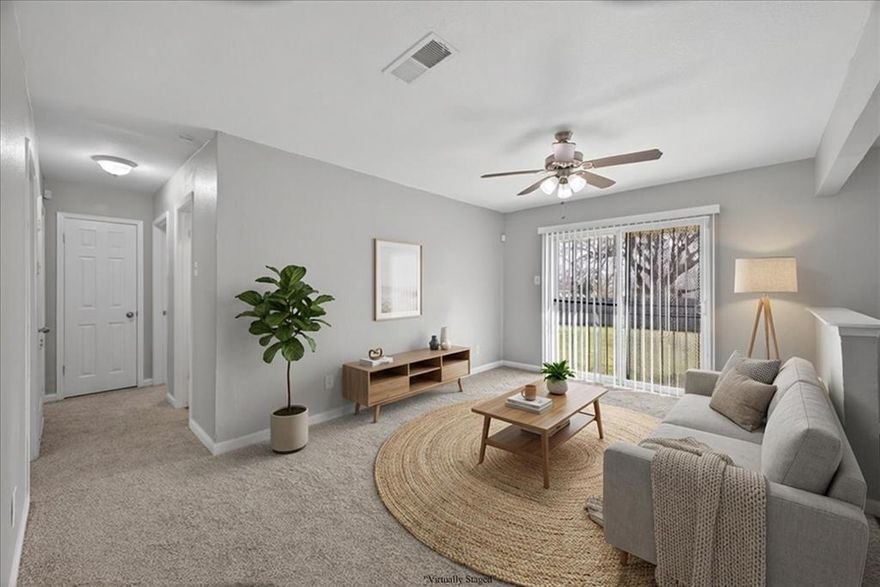 This beautifully refreshed home is ready for its next owner! Fresh interior and exterior paint, recently installed carpet, granite countertops and included appliances make this truly move-in ready. The large backyard offers endless possibilities, while the cleared front yard offers a blank slate ready for new landscaping vision. Recently replaced roof with transferable warranty for added peace of mind.