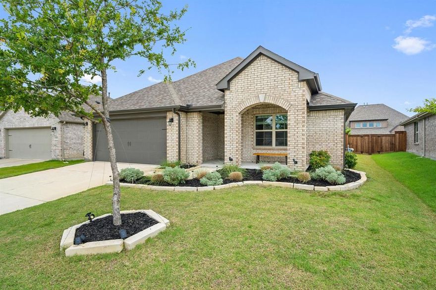 Relocating to Forney, TX? This gorgeous South Facing, One-Story, 3 Bed, 2 Full Bath with Office is available! Home features Engineered Wood Flooring, Tall Ceilings, Recessed Lighting, Large Living Space with Fireplace and Natural Light throughout. A Modern Kitchen with Granite Countertops; Stainless Appliances include Refrigerator, Gas Stove, Oven, Microwave, Dishwasher, and plenty of cabinet space. The Primary Bedroom with Bay Windows, offers a Walk-In Closet and Walk-In Shower. Amenities include access to Community Pool and Club House. Centrally and strategically located, transportation, shipping, and travel is made convenient with close proximity to downtown Dallas (21 miles) and strategic positioning along US Highway 80 and Interstate 20. Short Term Lease is Available. Schedule a showing today!