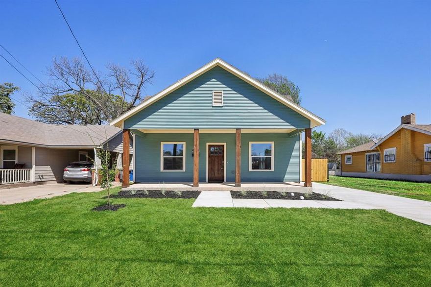 Qualified buyers may be eligible for the Wells Fargo Homebuyer Access grant, offering $10-15k towards your down payment. No repayment required.

If you’ve been dreaming of BRAND-NEW with a touch of character, this is it! Inspired by the artsy charm of Bishop Arts and set in the HISTORIC PHYLLIS WHEATLEY DISTRICT, this home is anything but ordinary. From the moment you arrive, the charming COVERED FRONT PORCH invites you to slow down, sip something sweet & stay awhile. Step inside & you’ll find impeccable attention to detail at every turn! Starting with a cozy living area featuring an ELECTRIC FIREPLACE that sets the perfect vibe for relaxing nights in. The kitchen is ready to impress! Think gorgeous QUARTZ COUNTERTOPS, tons of BEAUTIFUL CABINETS, an ISLAND with extra storage & even a MOTION SENSOR VENT HOOD. When it’s time to unwind, the primary suite delivers in all the best ways! Highlighted by a stunning ACCENT WALL, a WALK-IN CLOSET you’ll absolutely love & a spa-like ensuite featuring a STAND-ALONE SOAKNG TUB & a SEPARATE SHOWER with BUILT-IN SEATING. It’s giving everyday luxury! Outside, you’ve got a FULLY SODDED front & backyard, RV PARKING & plenty of additional parking space. Rare finds that make life just a little easier! The LOCATION is hard to beat! Enjoy being within walking distance to FAIR PARK & just minutes from the vibrant energy of DEEP ELLUM & DOWNTOWN DALLAS. You’ll have DINING, MUSIC & ENTERTAINMENT right at your fingertips! HISTORIC CHARM. MODERN FINISHES. ARTISTIC INSPIRATION. This one isn’t just a home…it’s a whole vibe! See it today!