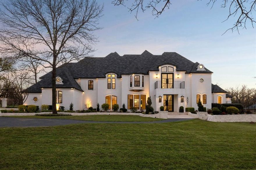 A stunning complete recent remodel within the prestigious 24hr guard gated golf community of The Estates of Tour 18. Sitting perfectly on the 11th green that enjoys year round entertaining options, enjoyment and privacy and strategically designed for true multi-generational living. European in style with all the latest design features buyers are looking for that will exceed all expectations. Thoughtfully curated with exquisite finishes, precision workmanship and an ideal layout that can comfortably satisfy all life stages beautifully. Updates include: complete exterior remodel with stucco over brick, added larger columns, custom wrought iron balcony, 2 sets of steel entry doors, energy efficient windows, level 5 museum finished walls, 4 XL Navien tankless smart water heaters, 7 inch solid oak select grade hardwoods throughout home, custom cut herringbone pattern downstairs, complete remodeled kitchen with solid white oak cabinetry, Tai Mahal quartzite countertops, full Wolf-Sub Zero appliance package with Restoration Hardware lighting. Glass wine room w glowing Cristallo quartzite + separate wine cellar w glass bottle cradle cable system, media features a 2nd kitchen w Cristallo countertops, dishwasher, Subzero wine fridge, ice maker. A convenient dog grooming room, cedar garage doors installed w Wifi controls and LiftMaster jackshift side mount openers. Room for a tennis court, the backyard is an oasis of it's own including koi pond, fire pit, putting green, a pool cabana with grill stations + ceiling waterfall with  elevated exterior lighting and permanent Govee lighting. A sensational new listing with so many bells and whistles making this lifestyle of elevated golf living, effortlessly.