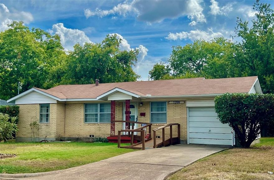 Charming home in the Heart of Haltom City. Easy access to Downtown Fort Worth and the Mid Cities . Plenty of shopping and dining . Easy access to 820 .   Set in the Birdville ISD , this  house has had many recent  updates .  The spacious bath has just had a complete renovation .  New flooring in the Kitchen and Dining . HVAC and Roof are less than 6 month old .   This home is totally handicap accessible for anyone who might have special needs The Vintage Mid Century Kitchen would make a great renovation project . The seller would consider helping with closing cost  or money for kitchen renovation for acceptable offer   
The seller is a licensed agent in the State of Texas