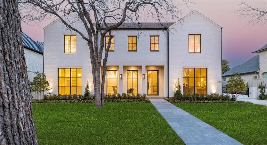 BACK ON THE MARKET - BUYER FINANCE FELL THROUGH - Stunning new construction by Olerio Homes! Located on a hard to find 100’ lot in prestigious Preston Hollow. This gorgeous Santa Barbara style transitional elevation is the perfect addition to a VERY desirable block. This home boasts almost 6000 square feet with 6 spacious bedrooms, 6 baths and a 3 car garage. This very versatile floor-plan offers the benefits of having 2 bedrooms on the first floor with ample room and space for entertaining both downstairs and up. Luxury interior finishes include: Sub Zero & Wolf appliances, level 4 slick finish drywall, Walker Zanger marble, herringbone hardwoods, Emtek hardware and Visual Comfort lighting. Dedicated office, dining room, breakfast room, walk in primary closet, upstairs game room and large laundry room are some of the fabulous features this beautiful home has to offer. Prime location just mere steps away from Thackery Park, and close to ample shopping and dining options.