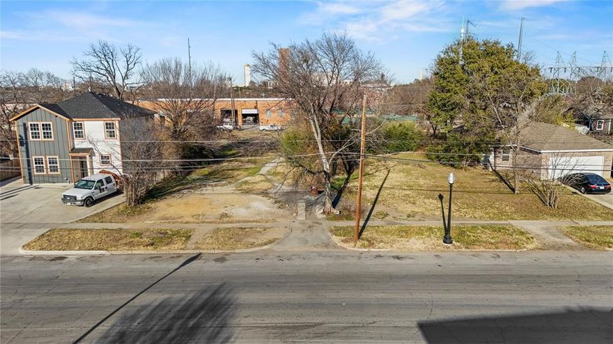 Calling all developers and builders. Prime development opportunity in rapidly evolving South Dallas. This vacant lot at 2804 Meadow St is zoned MF2A, allowing for duplex construction and offering excellent flexibility for those looking to maximize development potential. Positioned near ongoing revitalization and new construction, the property features unobstructed downtown skyline views, providing the perfect canvas for modern builds. Seller is also willing to bundle the sale with the lot directly behind, presenting a compelling opportunity to pursue replatting with the City and potentially increase the number of allowable units.