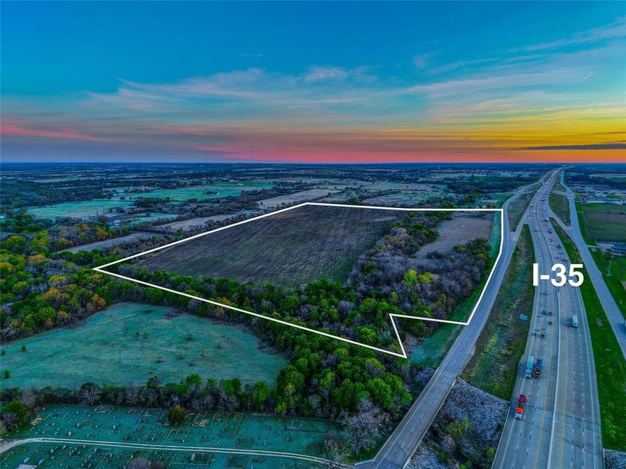 This 76.63± acre tract in Bell County, Texas offers an exciting opportunity to create something special in the heart of Central Texas. With approximately 2,500 feet of frontage along the I-35 access road and an additional 2,200± feet along Old Highway 81, the property provides outstanding visibility and easy access from two sides. This makes it especially attractive for future development. The land features gently rolling terrain with approximately 30 feet of elevation change, giving it character while still being highly usable. Its natural layout offers flexibility for a variety of possibilities, whether you’re considering a residential community, commercial venture, or long-term investment. Conveniently located near Temple, Belton, and Salado, this property strikes a great balance between accessibility and a more relaxed, open setting. With quick access to Interstate 35, you’re within comfortable reach of larger markets like Austin and Waco, positioning this tract right in the path of continued regional growth. Currently undeveloped, the property is a blank canvas ready for your vision. The combination of size, road frontage, and location makes it a standout option for those looking to invest in the future of this growing area.