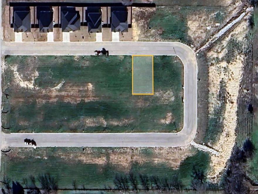 Interior lot in a new Developed neighborhood.  Lots are deed restricted to minimum of 1,500 sf home. Deed restrictions can be provided by developer.  Bring your builder.  No timeline requirements to build.