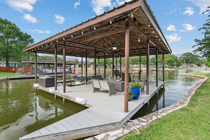 ATTENTION LAKE HOUSE SHOPPERS! RARE FIND WITH A SHOP AND GUEST QUARTERS! 

Imagine waking up every day to the beauty of Lake Granbury! This thoughtfully remodeled lake home offers the perfect blend of comfort, luxury, and lakeside lifestyle. Nestled just off the main body, the property provides both peaceful waterfront living and quick access to open water. 

Inside, you’ll find a warm and inviting living room centered around a charming fireplace. The kitchen is a dream, featuring custom cabinetry, elegant countertops, a massive island, and stylish fixtures that make everyday living and hosting effortless. 

Just off the kitchen is a bright sunroom filled with natural light and priceless views overlooking the green backyard and calm water. This space also features a custom-built bar and plenty of room for a dining area in a picturesque setting. 

At the water’s edge, enjoy your own private covered boat dock with plenty of room for all your lake toys. Located in a protected natural inlet just seconds from the main body of the lake, the dock offers both privacy and shelter from the elements. Recent updates to the boat lift include wires, cradle, motor, chains, and a double pulley system! Jump on the jet skis, cruise on the boat, or enjoy the fresh air in the shade. 

For hobbyists, craftsmen, or anyone needing extra space- the impressive 1,500-square-foot detached workshop is a rare find. With room for vehicles, equipment, boats, kayaks, and RV, it also includes an interior 30-amp RV hookup and sewer cleanout. The workshop features two offices or guest quarters, one with a private en-suite bathroom which is perfect for visitors or flexible workspace. 

With no HOA, this property offers excellent flexibility whether you’re looking for a full-time residence, a weekend lake retreat, or a potential short-term rental investment. 

Experience the best of lake living—relaxation, recreation, and unforgettable views... All in one incredible property!