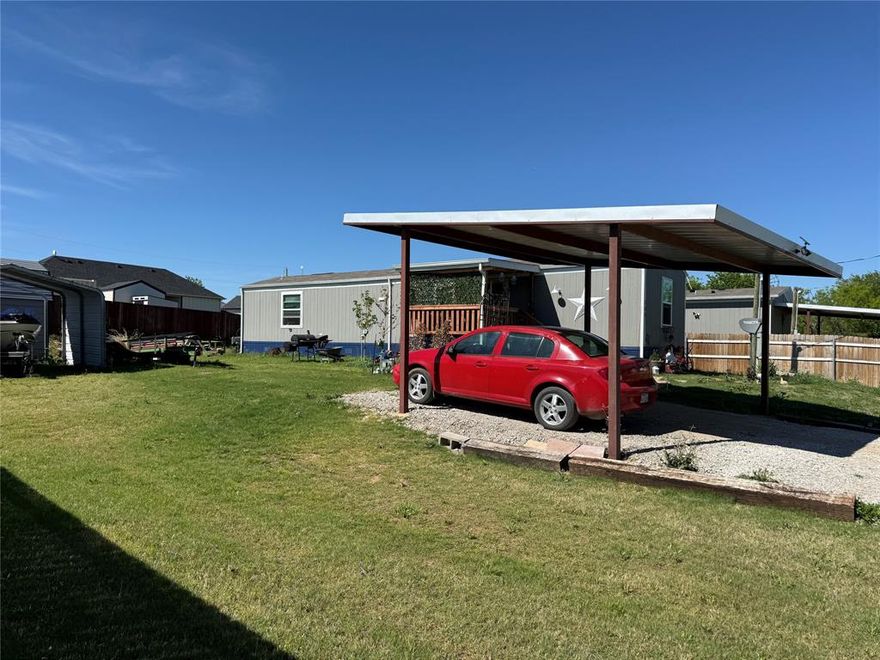 Beautiful 2 bedroom 2 bathroom home near the lake in a quiet beautiful town ready for its next family! This cute, cozy, and modern home is situated near Lake Bridgeport and has all the conveniences of the city with small town vibe! Home was manufactured in 2024 and comes with quarter acre of land! No rental fees, no HOA, you can truly do what you want out here! There are no restrictions. Home is completely new with all new appliances, AC, roof, extended kitchen cabinetry, two covered patios, a shed for extra space, and so much more! Easy to show. Call or text LA. Owner is motivated and ready to sell!