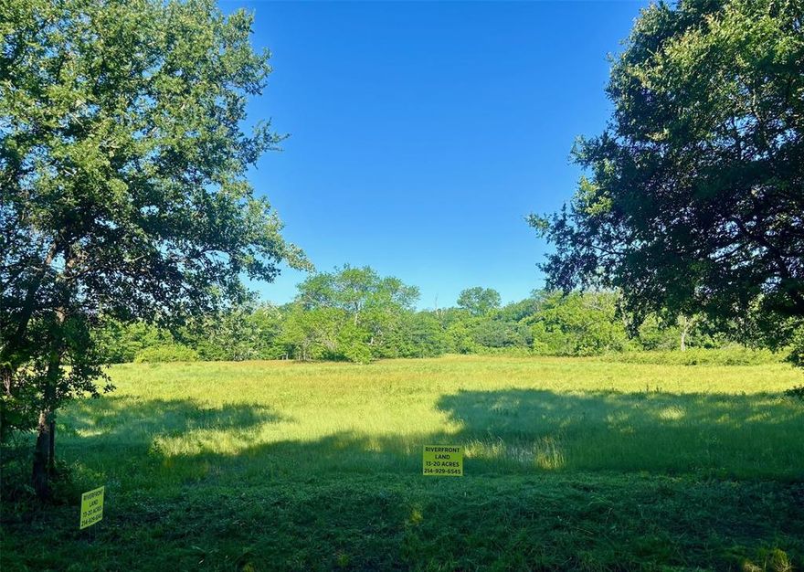Lovely acreage with grande hardwoods; 1050+- feet of road frontage and approximately 1930'+- of South Sulphur River frontage.  This land is 100% in the flood plain but would make an excellent recreational weekend getaway.  Approximately an hour from the Metroplex  There is an additional 13+-acres on the North side for separate purchase, as well as an additional 14 acres North of the 13 acres (see MLS#20961069-14 acres). This property is absolutely beautiful!!  Come and see it before it is gone!!