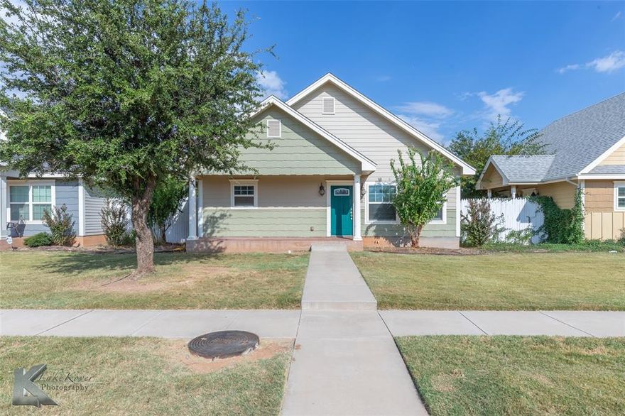 This three bedroom three bathroom layout provides convenience and is located in the gated Napa Cottages near ACU.  Open concept for spacious feel and fully appointed kitchen with stainless steel appliances and granite countertops.  Low maintenance tile floors and covered carport.  HOA maintains front yard and the community pool.  Great investment opportunity with low maintenance and turn key - Tenant occupied until 2026