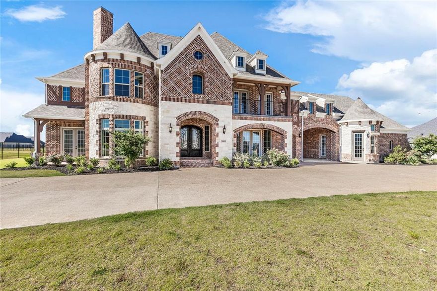 TWO MASTERS! ONE ACRE LOT, PLANO ISD! This home is AMAZING! BEAUTIFUL drive-up w wide circle drive, porte cochere, iron front door. DRAMATIC 2-story entrance w double staircases, cascades into 2-story fam room surrounded by balusters from the 2nd story balconies. This room is BREATHTAKING, features floor-to-ceiling stacked stone FP, vaulted ceilings, accent sconces, and is visible from almost every space in the home. Eat-in Kitchen has INCREDIBLE 9x9 granite island, dual dishwashers, 48in Jenn-Air range, SS Kitchnaid appl, menu desk, glass accent lighted cabinetry, under cabinet & pendant lighting, 8x8 pantry w room for fridge. Master, 2nd BR, Office w separate patio downstairs. Master, 3 BR, Game, Media, Loft, Addtl Living Space Up. BOTH masters have sitting area, lrg bath & laundry access. Media has built-in cabinets & bar. Loft features 2 desk areas. Meticulously designed w oversized spaces, walkin closets, split bedrooms, TWO LAUNDRY ROOMS, HW floors, addtl lighting, xtra storage.