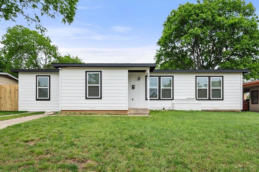 Fully renovated and move-in ready, this stunning Fort Worth home delivers modern updates, functional design, and true peace of mind with major upgrades already completed. Step inside to an open, light-filled layout featuring brand-new luxury vinyl plank flooring, fresh paint, and a clean, contemporary feel throughout. The kitchen has been completely refreshed with sleek new quartz countertops, updated cabinetry, and stylish finishes—perfect for both everyday living and entertaining. Enjoy the confidence of a brand-new roof and new fencing, offering both durability and privacy for years to come. The spacious bedrooms and updated bathrooms provide comfort and flexibility for any lifestyle, making this home truly turnkey. The backyard offers plenty of space to relax, entertain, or let pets and kids play freely. Conveniently located near shopping, dining, and major highways, this home combines modern upgrades with an ideal Fort Worth location. Don’t miss your chance to own a fully updated home at an incredible value—schedule your showing today.