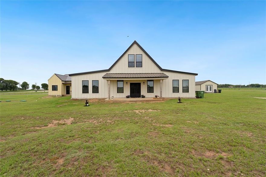 Come check out this amazing BARNDOMINIUM sitting on 3.56 acres, featuring a 774 sq ft steel-frame guest house that's fully accessible with spacious doorways and a large shower. Wonderful for multi-generational family dynamic!  The main house offers 4 bedrooms and 2 bathrooms, along with a generous walk-in pantry, a cozy 316 sq ft loft area, custom made cabinets, stunning floors and plenty of special touches throughout.  It’s built as an energy-efficient SIP home with top-notch insulation (high R-values) and airtight construction, perfect for saving on energy bills and staying comfy year round.  The roof is vented with multiple Studor Vents so the roof is 100 percent sealed.  
All the little details are handled with care: a water well drilled to 442 feet, a 1500-gallon aerobic septic system, and a slab poured in one continuous pour with a pump truck. The house sits on a raised pad on a hill with 12-16 inch beams embedded in 2.5 feet of virgin soil, reinforced with at least five eights inch rebar for extra strength.  The 'work shop' is 16 x 28 and has electricity access and light hook-ups.  
There’s a 50 amp RV Hookup and a RV dump access by the septic. 
If you're interested, you can even purchase more land, this property borders an additional 159 acres that can be bought in 10-acre sections if you'd like to expand.