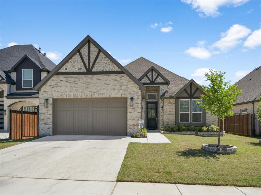 This stunning 2023-built First Texas Home in Fort Worth’s desirable La Frontera subdivision perfectly blends traditional charm with modern, open-concept living. Spanning approximately 2,508 square feet, this meticulously designed single-story residence features 4 bedrooms, 3 full bathrooms, and a versatile study currently utilized as a home gym. The heart of the home is a spacious gourmet kitchen that flows effortlessly into the living and dining areas, creating an ideal layout for entertaining. Finishes including custom architectural details, trim work, and durable tile flooring in all wet areas. Step outside to a covered patio and backyard, perfect for gathering with friends and family. Complete with a security system. Come experience the perfect blend of comfort, style, and convenience - this house is move in ready and ready to welcome you.